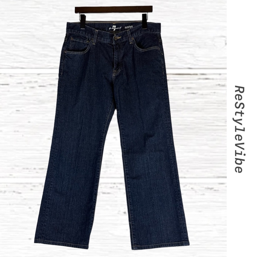 7 FOR ALL MANKIND Men’s Size 33 Denim Jeans Austyn Style Bootcut Fit Stretch